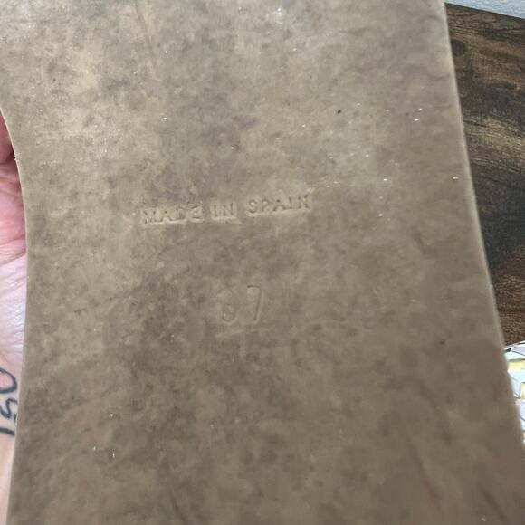 Flamingos Spain Coconut Platform Sneakers 7 Womens Slip On Metallic Geo Leather - Picture 10 of 11